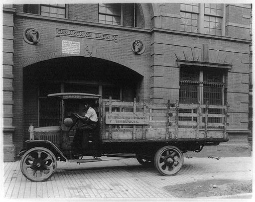 Truck of the Littlefield, Alvord & Co. Express parked at the Christian Heurich Brewing Co., Washington, D.C.
