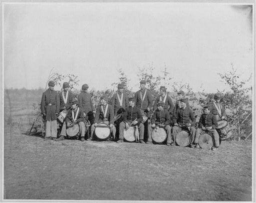 Drum Corps of the 61st New York Infantry. Falmouth, Va., March 1863