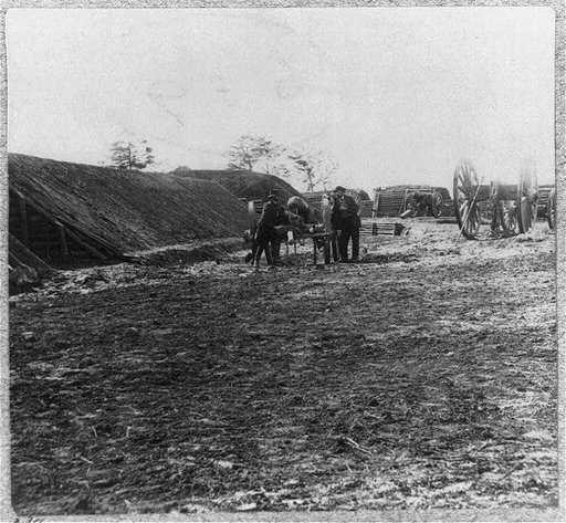 Interior view of Fort Brady, James River, Va., near Dutch Gap Canal