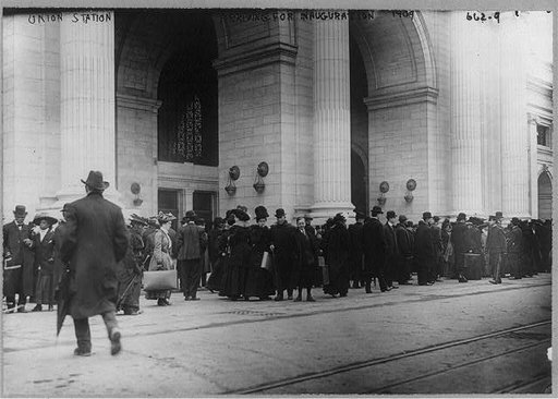 People arriving for the Inauguration at Union Station, Washington, D.C.