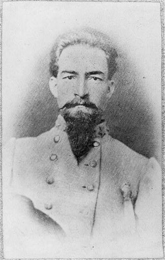 William Hugh Young, 1838-1901, head and shoulders portrait, facing slightly right. Colonel, 9th Tex. Infantry