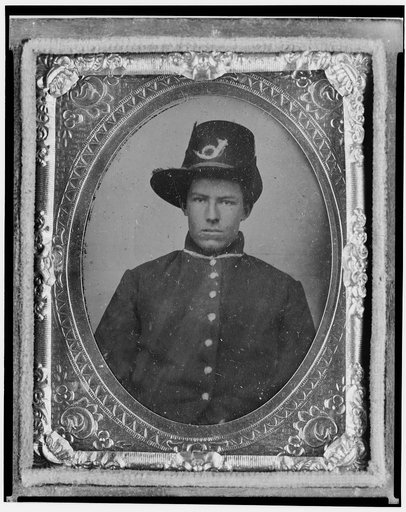 Harrison (Harry) Corbin, Pvt., U.S.A., half-length portrait facing front