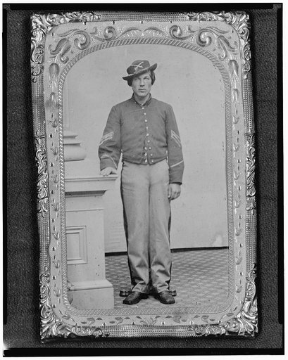 Joshua P. Graffam, Sgt., 1st D.C. & 1st Maine Cavalry, Co. B., U.S.A., full-length portrait, facing front