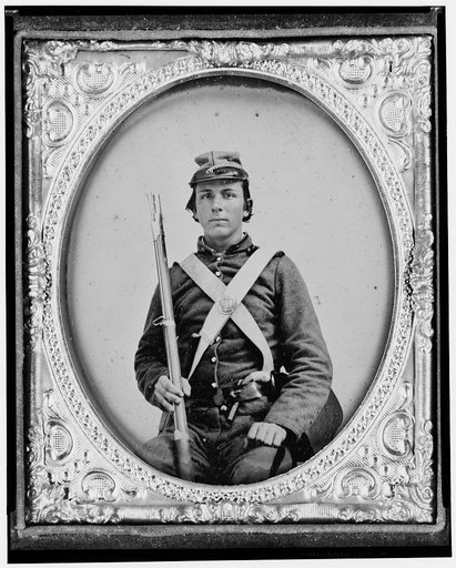 William H. Rockwell, Pvt., North Carolina, 18th Infantry, Company H, three-quarter length portrait, facing front