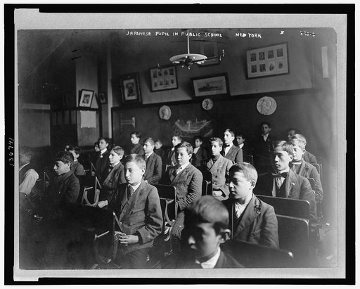 Education and school children - Japanese pupil in public school, New York