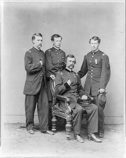Charles Griffin, 1825-1867. Maj. Gen. Griffin and staff
