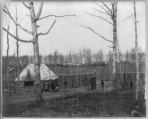 Sutler's hut and camp of 50th New York Engineers, Rappahannock Station, Va.