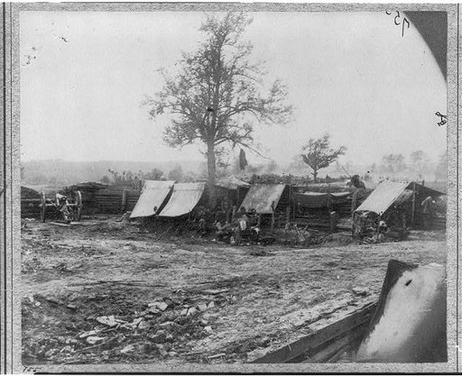 Interior of Confederate earthworks commanding Chesterfield Bridge, captured by 2nd Corps, May 24, 1864