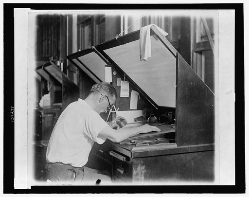 Preparing the engraved plate for the new small size paper currency