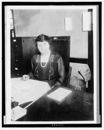 Miss Laura Eckels, chief of the Orders Division of the U.S. Bureau of Engraving and Printing