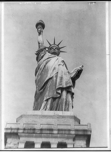 New York City. Bedloe's Island. Statue of Lib.: front view from base