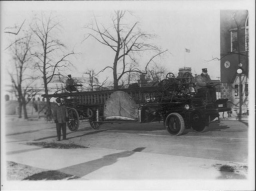 D.C. Washington. Fire Department activities: hook & ladder engine (folder 438)