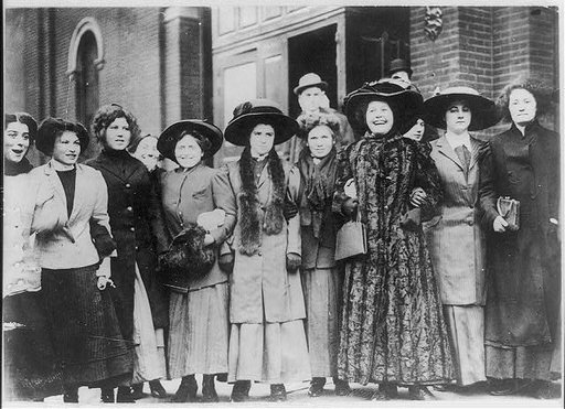 Group of striking women - shirtwaist workers. NYC. 1909