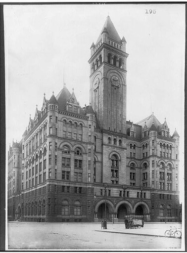 D.C. Wash. Old Post Office bldg. view from across Pa. Ave.