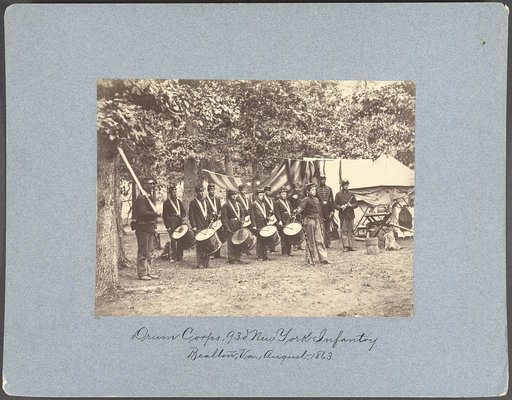 Drum Corps, 93d New York Infantry, Bealton [i.e., Bealeton], Va., August, 1863