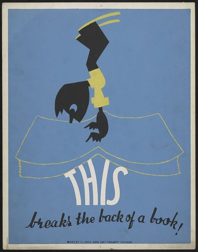 This breaks the back of a book!