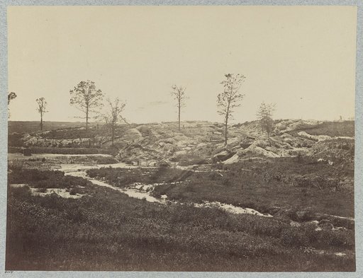 Confederate fortifications at Gracie's Salient in front of Petersburg, Va.