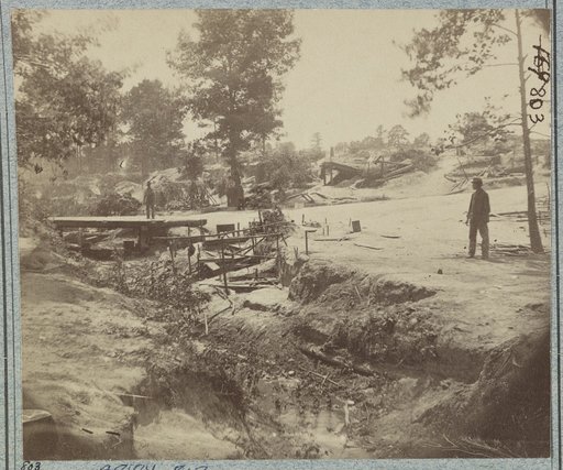 View of bombproof tents occupied by U.S. colored troops in front of Petersburg, Va., August 7, 1864