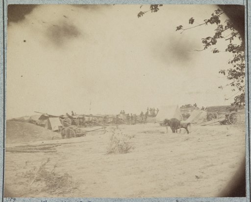 Cowan's independent battery, 1st N.Y., inside one of the rebel forts in front of Petersburg, 24th June 1864