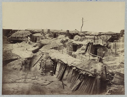 Bomb-proof quarters in Fort Sedgwick in front of Petersburg, Va.