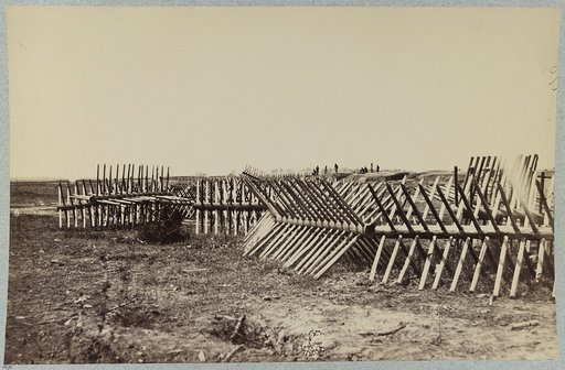 Chevaux de frise in front of Confederate fortifications, Petersburg, Va.