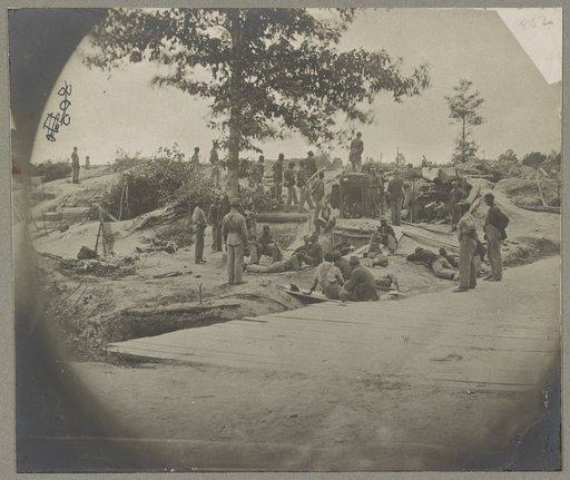 Bombproof quarters on the lines in front of Petersburg, Va. Aug. 1864