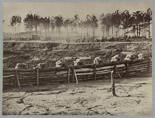 Fortifications on left of Bermuda Hundreds Lines near Point of Rocks, Va.