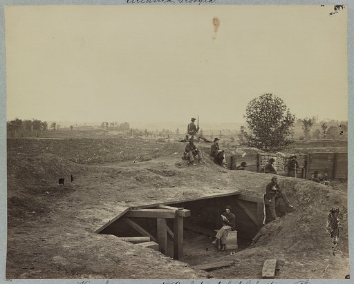 View from casemates Confederate fort-D, looking north, Atlanta, Georgia