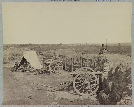 View from Confederate fort, east of Peachtree street, looking east, Atlanta, Georgia