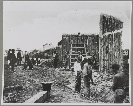 Building stockade, Alexandria, Va.