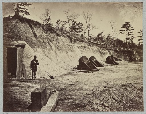 Siege of Yorktown, Va. Federal Battery No. 4 mounting ten 13 inch mortars