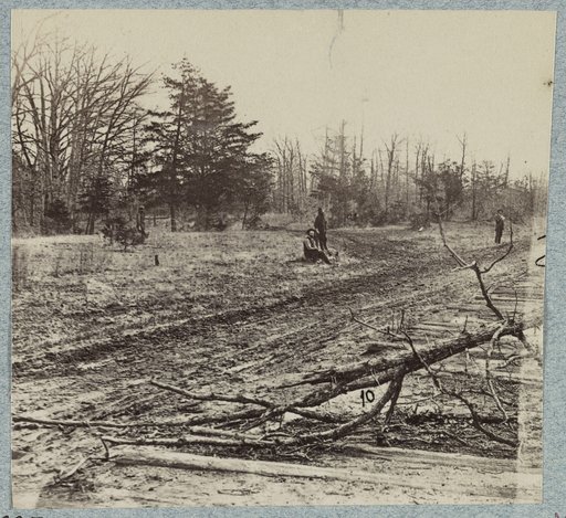 Road diverging from Plank Road just beyond Federal lines. Gen. "Stonewall" Jackson rode upon this road to the Plank Road where he was shot