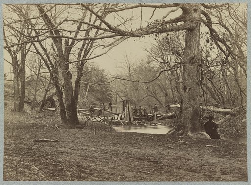 Ruins of r.r. bridge at Blackburn's Ford, Va.