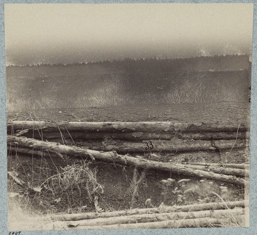 Palmer's field, on Orange Turnpike, Federal entrenchments in foreground