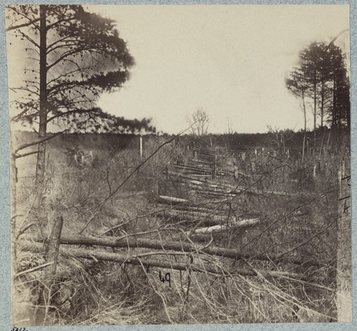 Confederate entrenchments in the woods near Spotswood's House
