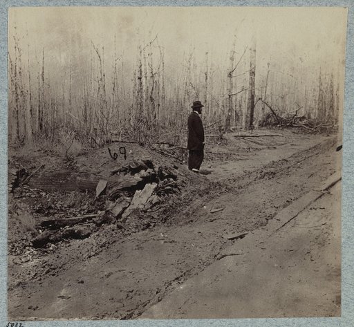 Confederate entrenchments on Orange Plank Road