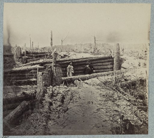Confederate entrenchments near junction of old and new Court House Roads