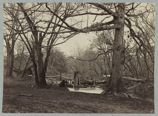 Ruins of railroad bridge at Blackburn's Ford, Bull Run, Va.