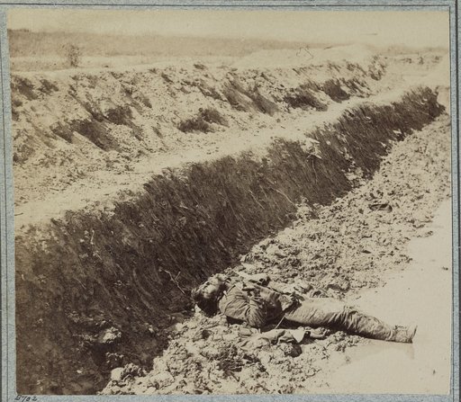 Dead Confederates in the trenches of Fort Mahone, April 3, 1865