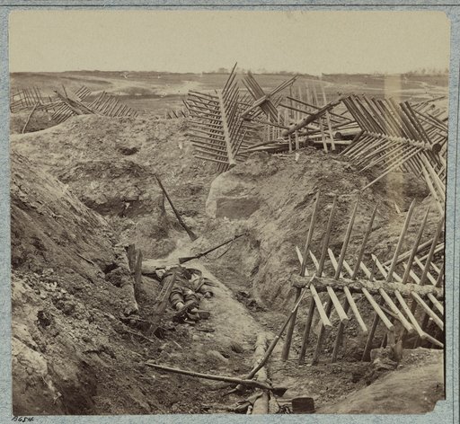 Dead Confederates in the trenches of Fort Mahone, April 3, 1865
