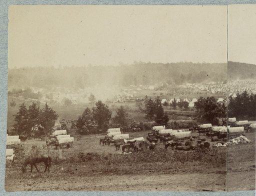 Panoramic views of encampment of Army of Potomac at Cumberland Landing on Pamunkey River, Va., May 1862