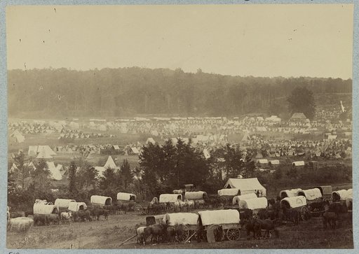 Encampment of Army of Potomac at Cumberland Landing on Pamunkey River, Va., May 1862