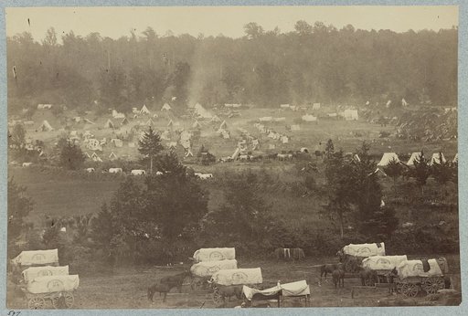 Encampment of the Army of Potomac at Cumberland Landing on Pamunkey River, Va., May 1862