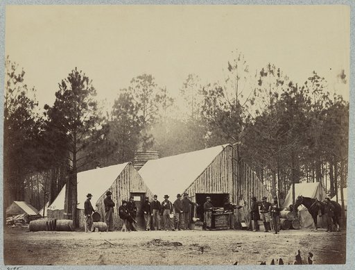 Headquarters Army of Potomac - Brandy Station, April 1864. Commissary storehouse