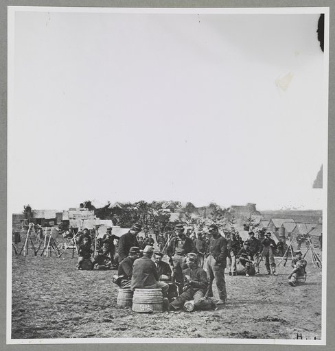 Soldiers playing cards