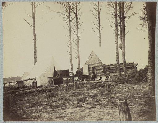 Quarters of photographers attached to Engineer Corps. in front of Petersburg, Va., March, 1865