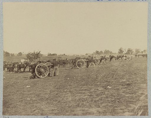 Battery D, 2d (i.e. 5th?) U.S. Artillery, going into action on south side of Rappahannock River below Fredericksburg, Va., June 4, 1863