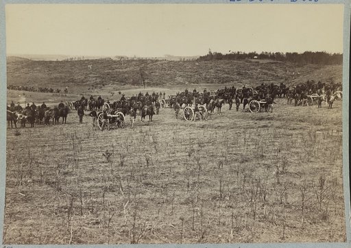 Artillery going into action on south bank of Rappahannock River - June 4, 1863