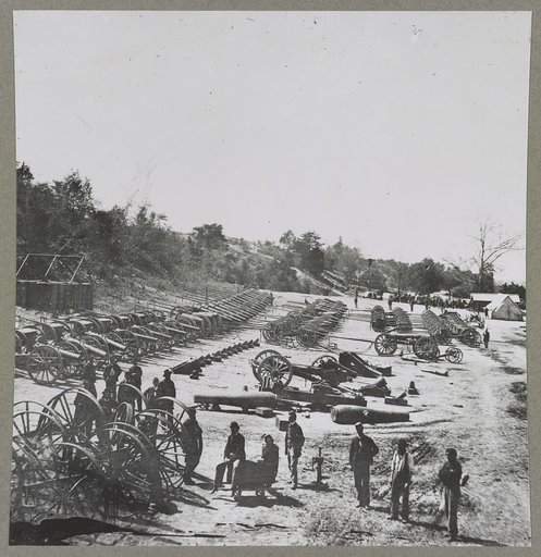 Park of artillery, Broadway Landing, Appomattox River, Va., April 1865