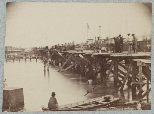 Temporary bridge across Pamunkey River, Va., near White House Landing